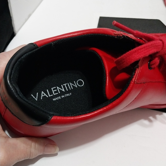 Valentino by Mario Petra Logo Leather Sneakers, NEW, Size 10.5 - Picture 10 of 14